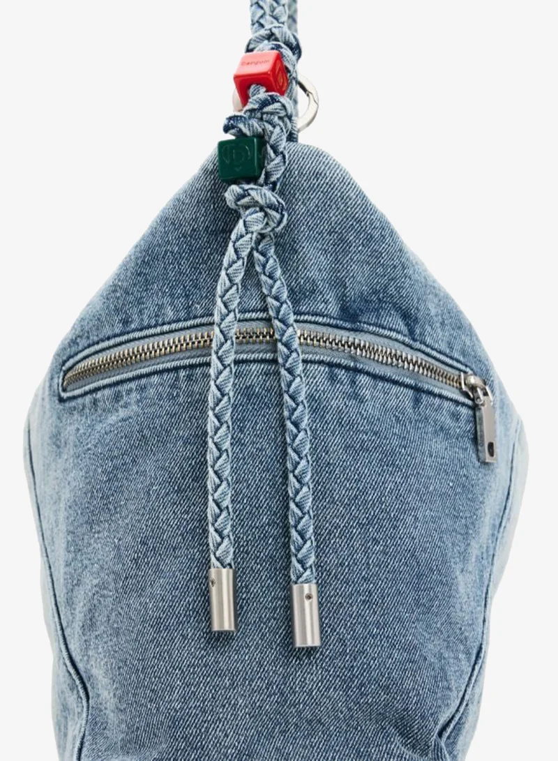 DESIGUAL Blue Large Denim Charms Bag for Women | Best Price UAE