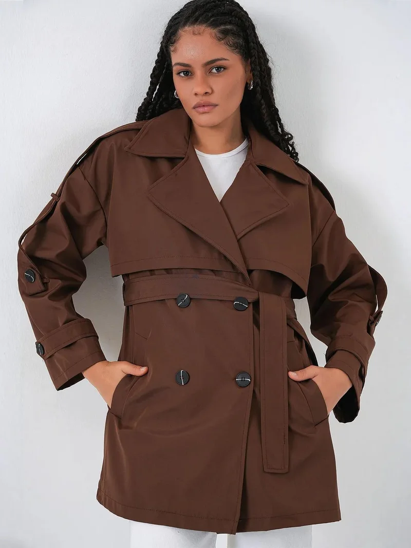 بيغ دارت BDART Double Breasted Buttoned Trench Coat
