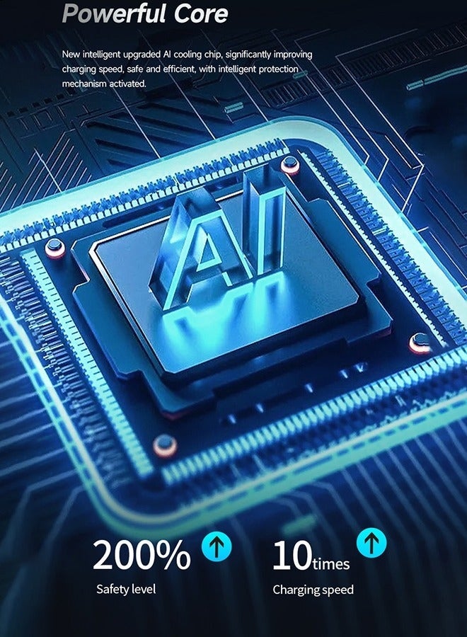 Car Charger - Fast Charging 4-in-1 Adapter, Smart Recognition, QC3.0 Fast Charging, Type-C+USB-A Port and Voltage Display - Compatible with iPhone, iPad and Galaxy - 66W Powerful Output, Safe and Durable - Image 2