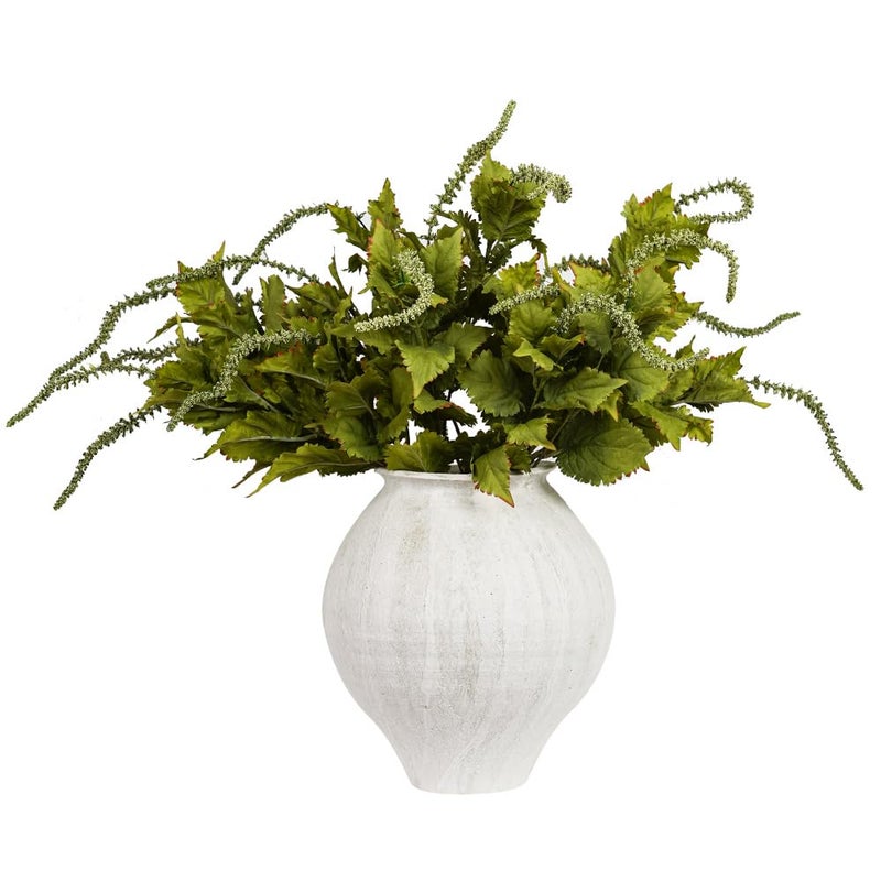 Melorca&Guilla Artificial Plants,6Pcs 33inch Faux Greenery Stems,Faux Branches for Vase, Artificial Plants Branches Vase Filler for Kitchen Office Shop Home DÃ©cor - Image 1