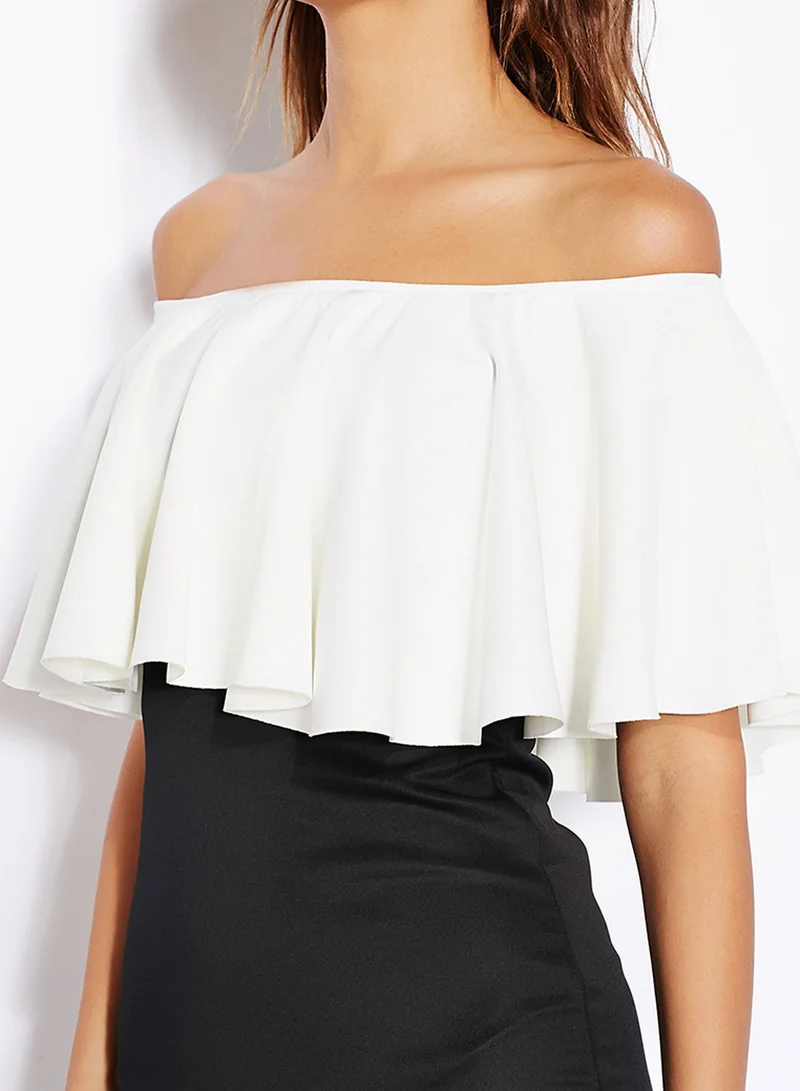 Ginger Ruffle Bardot Dress