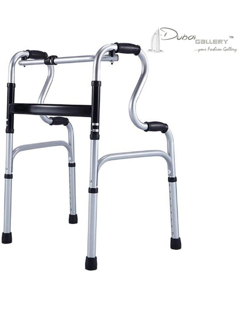 DubaiGallery عربة مشي متعددة الوظائف لكبار السن مع لوح حمام مقعد + وسادة قدم + بكرة اختيارية لعلاج إعادة التأهيل عصا مشي غير قابلة للانزلاق مع مستشفى