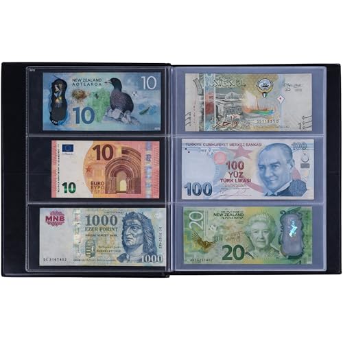 SPS 120 Pockets Currency Album for Notes, PU Leather Cover, Fits Large Currency Notes, (Royal Blue) - Image 3