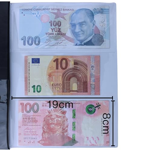 SPS 120 Pockets Currency Album for Notes, PU Leather Cover, Fits Large Currency Notes, (Royal Blue) - Image 4