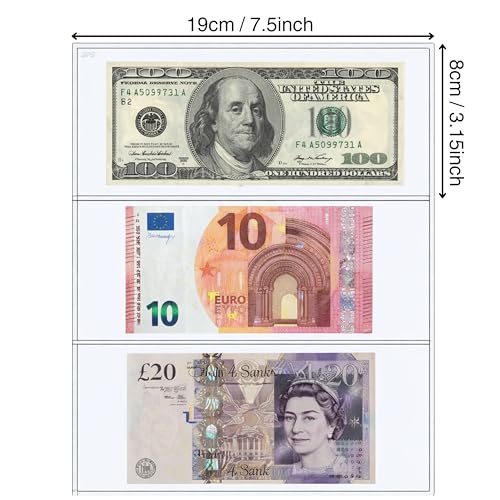SPS 120 Pockets Currency Album for Notes, PU Leather Cover, Fits Large Currency Notes, (Royal Blue) - Image 2