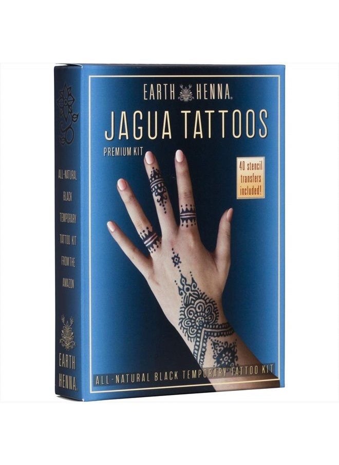 Earth Henna - Organic Jagua Black Temporary Tattoo and Body Painting Premium Kit - Image 1