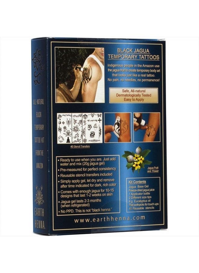 Earth Henna - Organic Jagua Black Temporary Tattoo and Body Painting Premium Kit - Image 1
