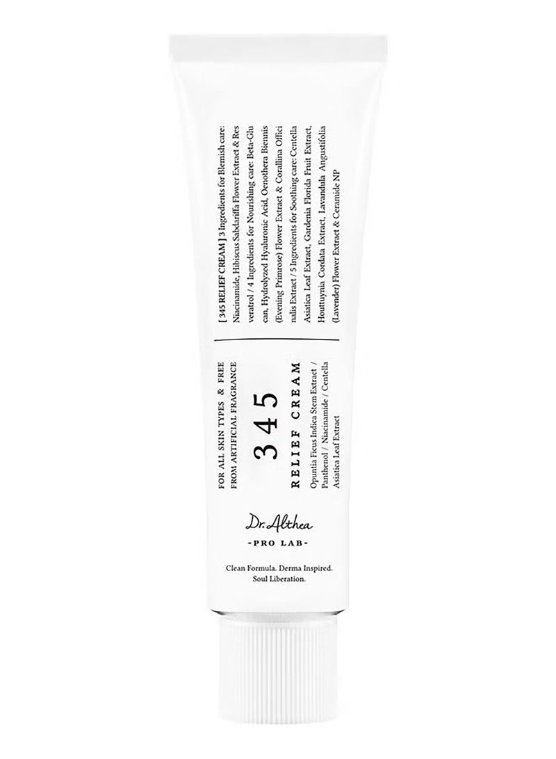 Dr.althea 345 Relief Cream 50ml - Soothing & Repair Balm for Sensitive Irritated Skin - Image 2