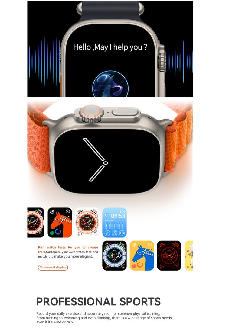 AROAQ - HW68 Ultra Altitude Barometer Non-Invasive Blood Sugar Health Sport Smart Watch - Image 1