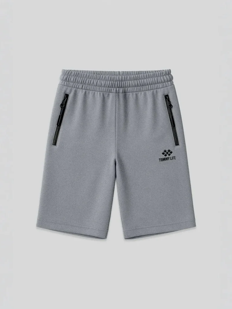 TOMMYLIFE TOMMY Men's Regular-fit Knit Sweat Shorts