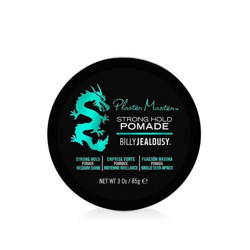Billy Jealousy Plaster Master Water-Soluble Hair Pomade for Men, All Day Strong Hold with Medium Shine, Won't Flake & Safe for Color-Treated Hair, 3 Ounce - Image 1
