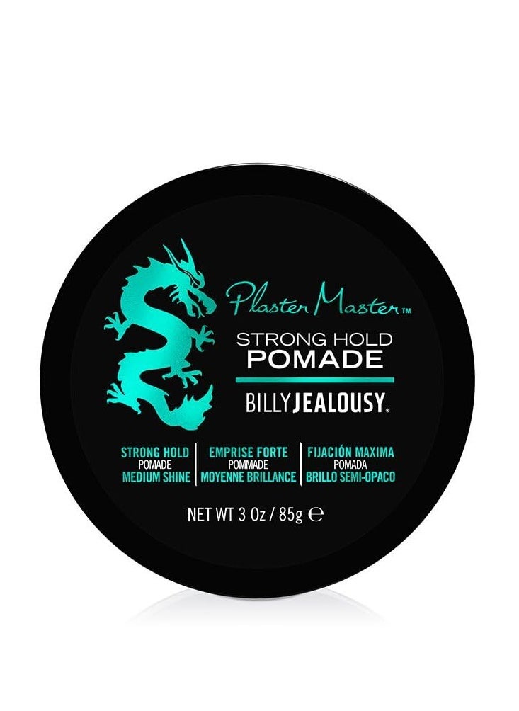Billy Jealousy Billy Jealousy Plaster Master Water-Soluble Hair Pomade for Men, All Day Strong Hold with Medium Shine, Won't Flake & Safe for Color-Treated Hair, 3 Ounce  - Image 1