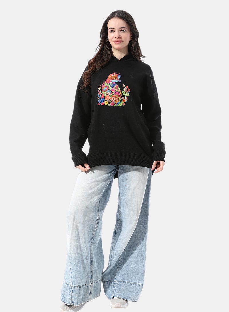 Andora High Low Slip On Patterned Pullover - Image 5