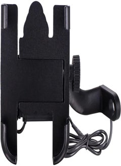 KaberMisr Motorcycle Handlebar Phone Holder Heavy Duty Alloy 360 Degree Rotation for 4.0-7.0 Inch Smartphones Universal Bike Accessories (Mirror Pole - USB Charger - Black) - KaberMisr