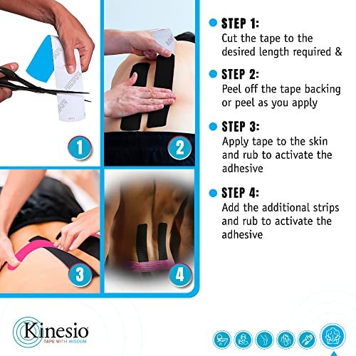 Kinesio Tape - Pre-Cut Back Support - Optimized Athletic Tape Strips - Image 4