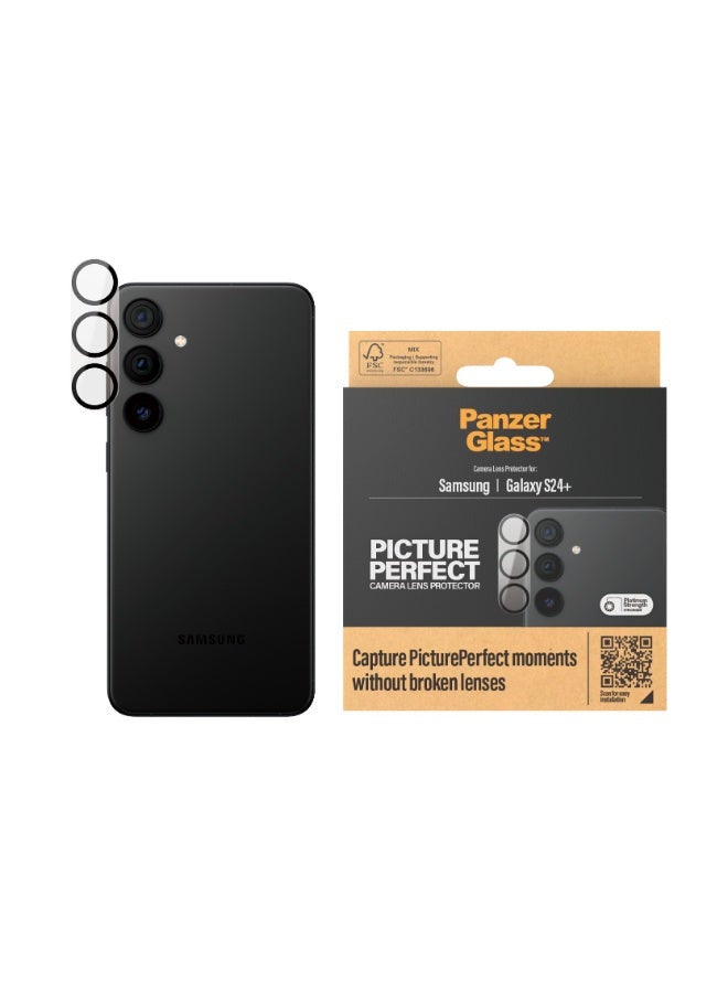 PanzerGlass Picture Perfect Samsung Galaxy S24 Plus| Camera Lens Protector - 4 Layers of Protection w/ Anti-Shatter Layer, Anti-FingerPrint, Smudge-Free, Drop Proof, No Image Distortion - Image 1