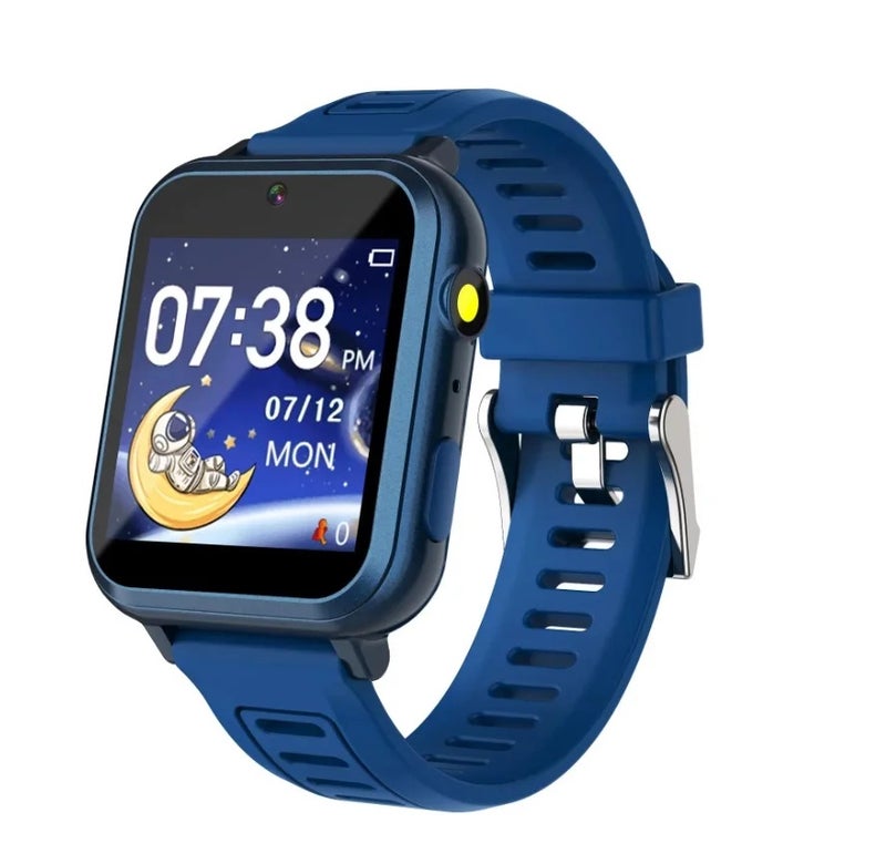 FUYUN Children's Wristwatch 24 Games Kids Smart Watch Music Play Pedometer Tracker Time Display Video Audio Record Torch Smartwatch, dark blue 0217480 - Image 1