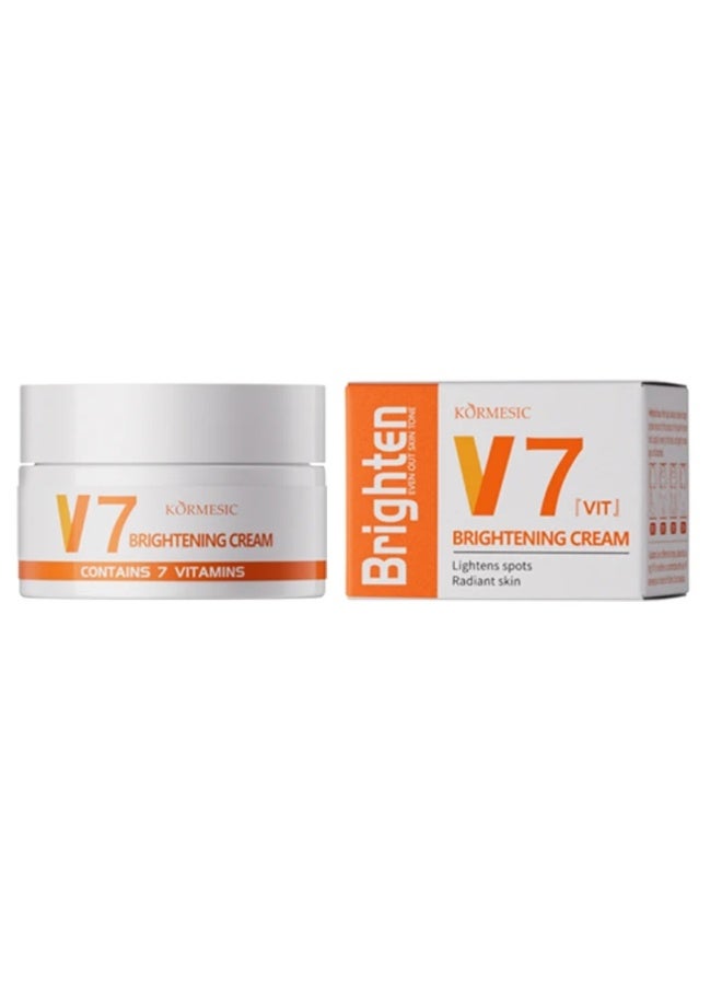 Kormesic V7 Brightening Cream Lighten Spots Radiant Skin Moisturizing Hydrating Enhance Skin Radiance for Women & Men 40g - Image 1