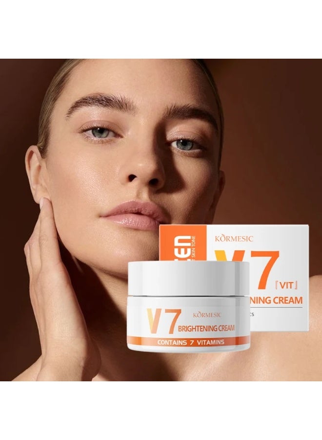 Kormesic V7 Brightening Cream Lighten Spots Radiant Skin Moisturizing Hydrating Enhance Skin Radiance for Women & Men 40g - Image 2