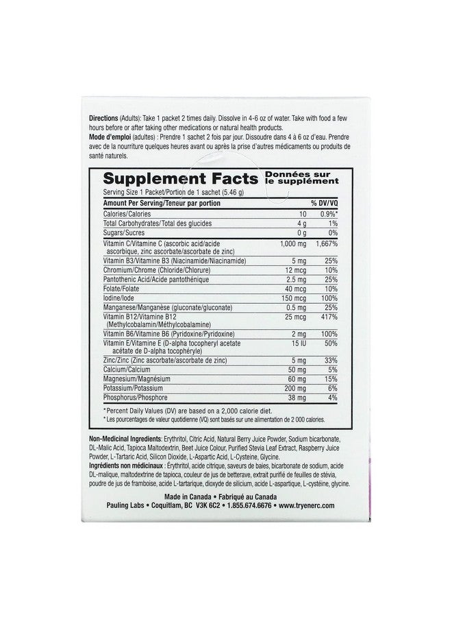 Ener-C Sugar Free Mixed Berry Multivitamin Drink Mix 1000Mg Vitamin C Nongmo Vegan Real Fruit Juice Powders Natural Immunity Support Electrolytes Gluten Free 1Pack Of 30 - Image 4
