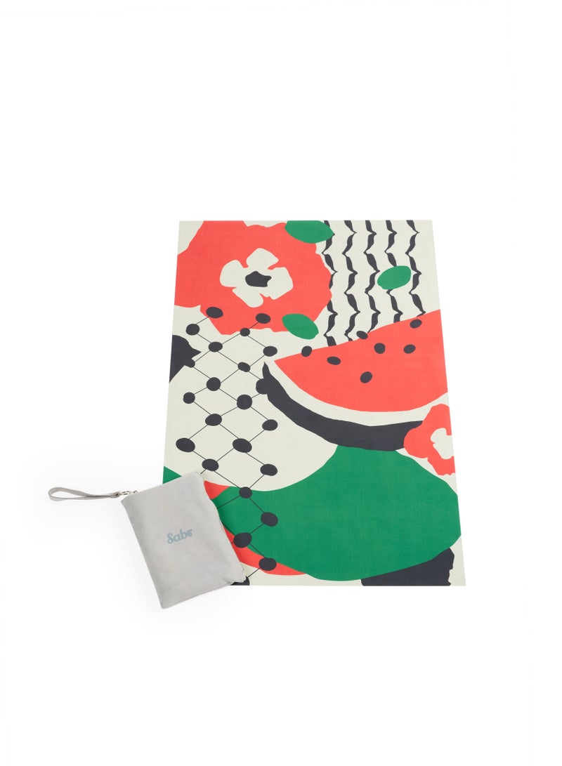 Sabr Palestine Edition : 'Min Houna' Compact Prayer Mat - Image 1