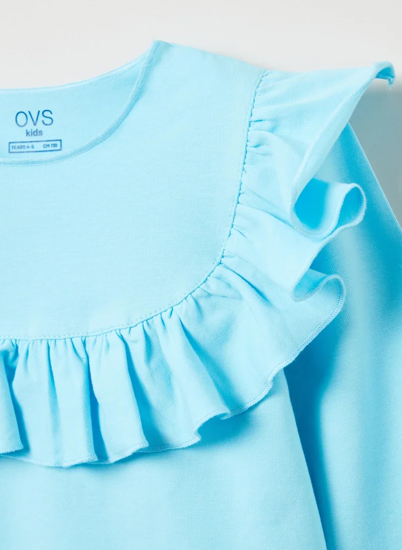Ovs Long-Sleeve T-Shirt With Flounce