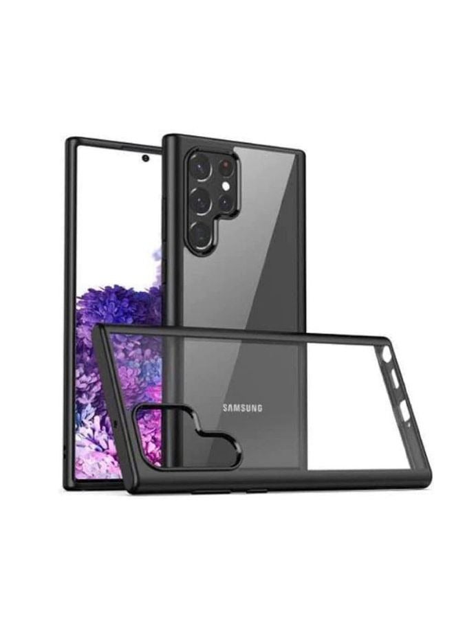 ماجيك ماسك بظهر شفاف وحماية كاملة وازرار سهلة الضغط لهاتف اس 24 الترا- اسود - Image 1