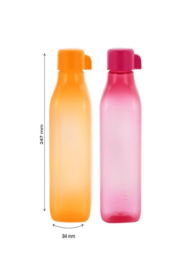 Tupperware Aquasafe 1ltr Square Screw Cap Bottle (Set of 2) - Image 3