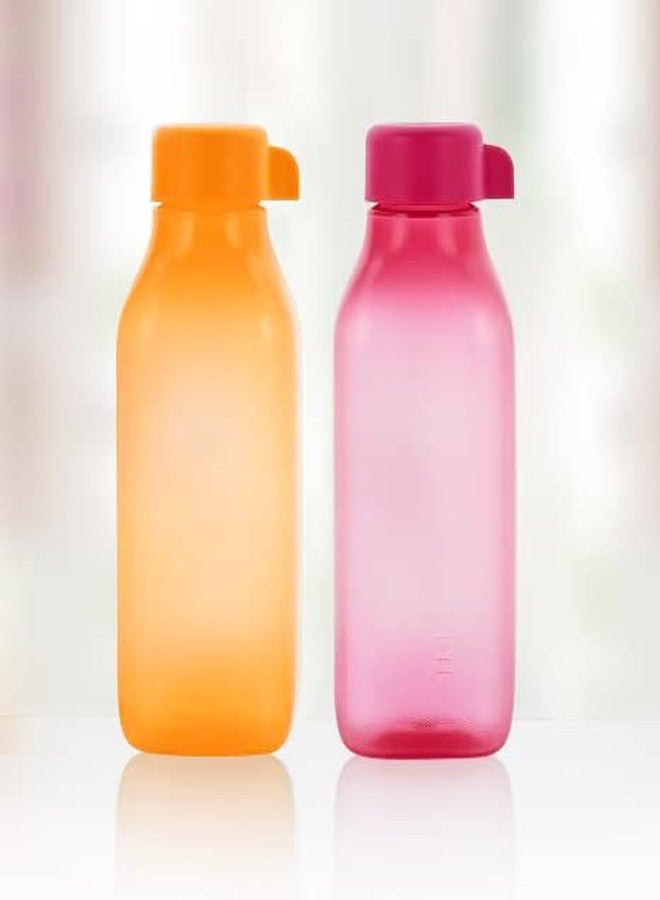 Tupperware Aquasafe 1ltr Square Screw Cap Bottle (Set of 2) - Image 1