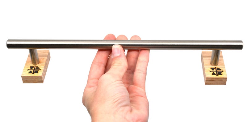 Teak Tuning Round Fingerboard Rail - Long Edition - Silver Colorway - 11.25" Long, 1.75" Tall - Prolific Series - Image 3