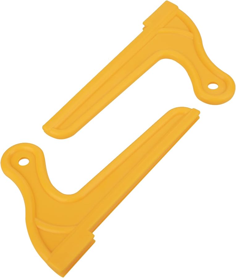 عصي دفع نوع ABS V مجموعة من قطعتين، أدوات سلامة النجارة الصفراء غير اللامعة لمنشار الطاولة - Image 4