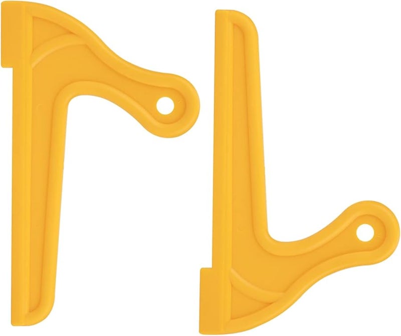 عصي دفع نوع ABS V مجموعة من قطعتين، أدوات سلامة النجارة الصفراء غير اللامعة لمنشار الطاولة - Image 1