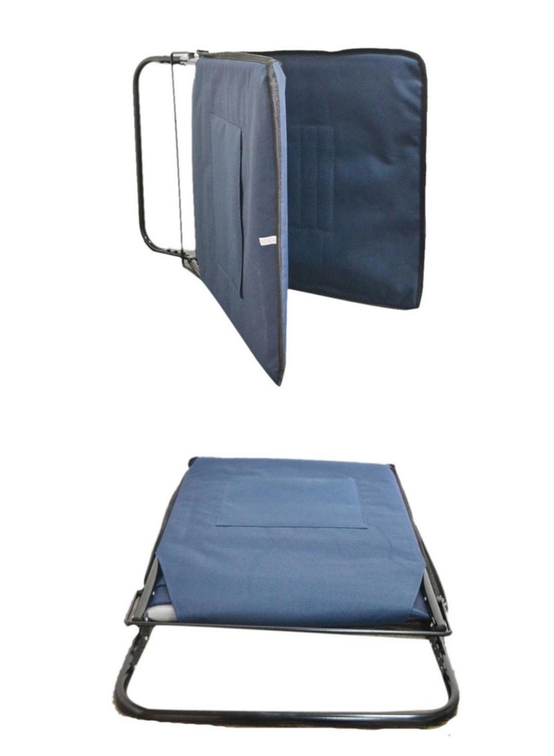 ALSAEED A Portable Foldable Ground Chair Set For Trips and Camping Blue - Image 2