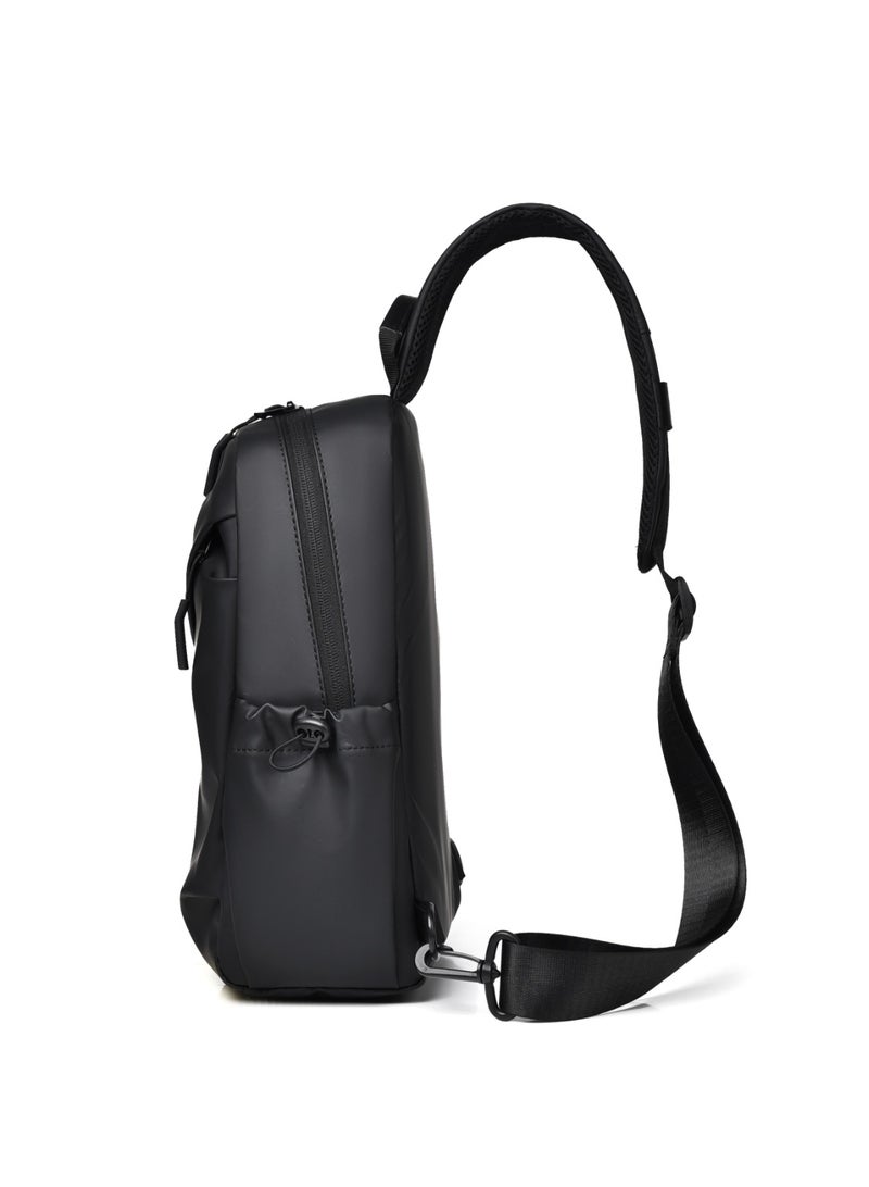 lebonaer Multifunctional Urban Sling Bag - Water-Resistant, Multi-Way Carry, Intelligent Compartments with Labels, Easy-Access Side Pocket, Dedicated Glasses Hanger, for City Travel, Work, Daily Commute. Search Keywords: mens versatile sling bag, urban travel pack, minimalist everyday carry bag, waterproof crossbody bag, organizer sling with labels, laptop sling bag, weekend getaway bag, durable commuter pack, sleek design bag, anti-theft sling, bag with glasses compartment, quick access pocket bag, tech gadget organizer, lightweight travel sling, business casual bag, durable nylon sling bag, multi-purpose urban bag, stylish sling pack, bag for explorers, work and travel sling. - Image 3