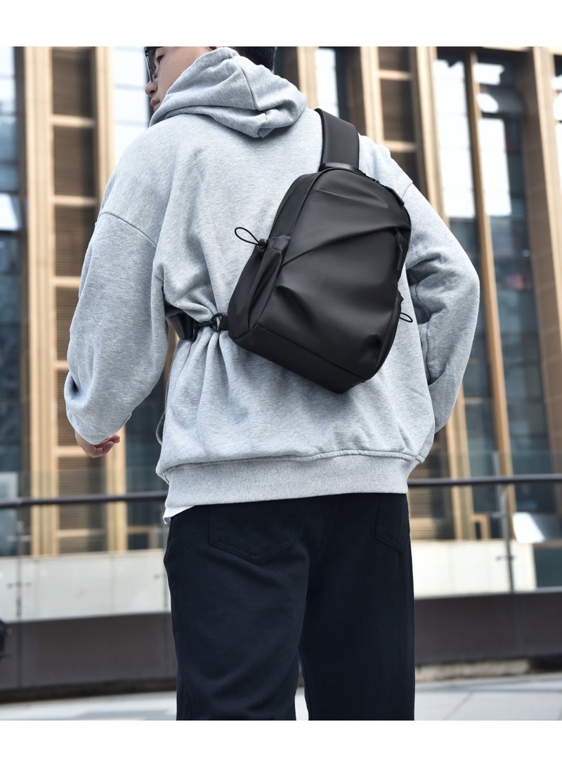 lebonaer Multifunctional Urban Sling Bag - Water-Resistant, Multi-Way Carry, Intelligent Compartments with Labels, Easy-Access Side Pocket, Dedicated Glasses Hanger, for City Travel, Work, Daily Commute. Search Keywords: mens versatile sling bag, urban travel pack, minimalist everyday carry bag, waterproof crossbody bag, organizer sling with labels, laptop sling bag, weekend getaway bag, durable commuter pack, sleek design bag, anti-theft sling, bag with glasses compartment, quick access pocket bag, tech gadget organizer, lightweight travel sling, business casual bag, durable nylon sling bag, multi-purpose urban bag, stylish sling pack, bag for explorers, work and travel sling. - Image 5