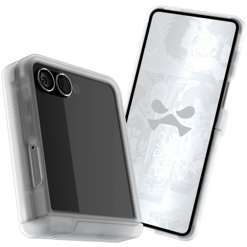 Ghostek Covert Clear Galaxy Z Flip7 Case with Built-in Kickstand, MagSafe and Full Hinge Protection Designed for 2025 Samsung Galaxy Flip 7 (6.9") (Clear Matte) - Image 1