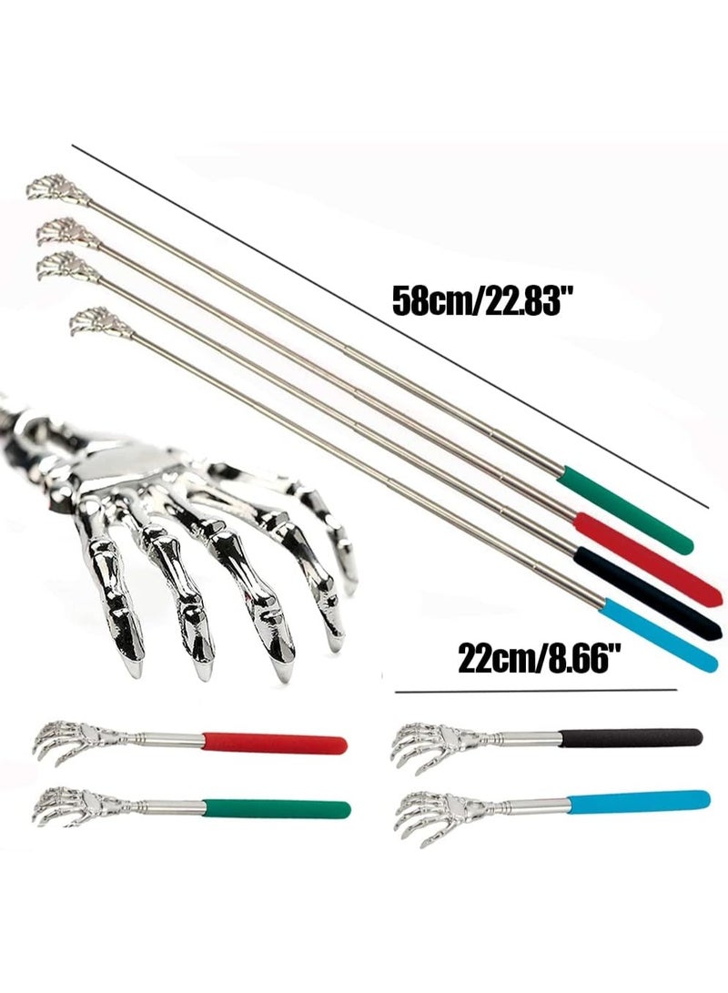 إسكدنيا 4 عبوات من أدوات حك الظهر القابلة للسحب والمصنوعة من الفولاذ المقاوم للصدأ والمناسبة للبشر والحيوانات الأليفة على حد سواء - Image 4