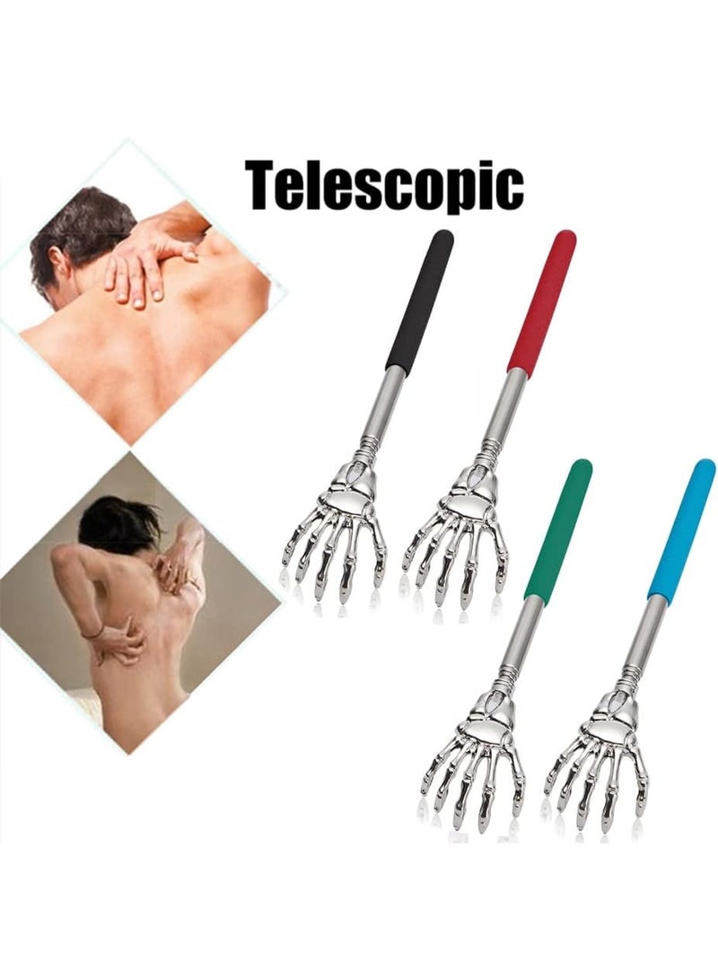 إسكدنيا 4 عبوات من أدوات حك الظهر القابلة للسحب والمصنوعة من الفولاذ المقاوم للصدأ والمناسبة للبشر والحيوانات الأليفة على حد سواء - Image 2