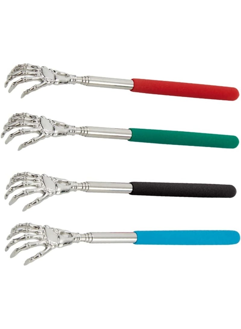 إسكدنيا 4 عبوات من أدوات حك الظهر القابلة للسحب والمصنوعة من الفولاذ المقاوم للصدأ والمناسبة للبشر والحيوانات الأليفة على حد سواء - Image 1