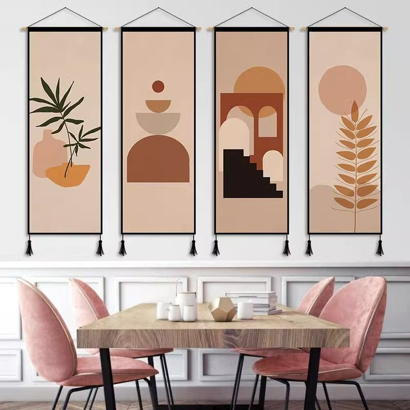 Morandi Simple Fabric Hanging Painting Rental Room Wall Cloth Dormitory Bed Hanging Cloth Room Decorative Cloth Background Cloth Ins Style - Image 3