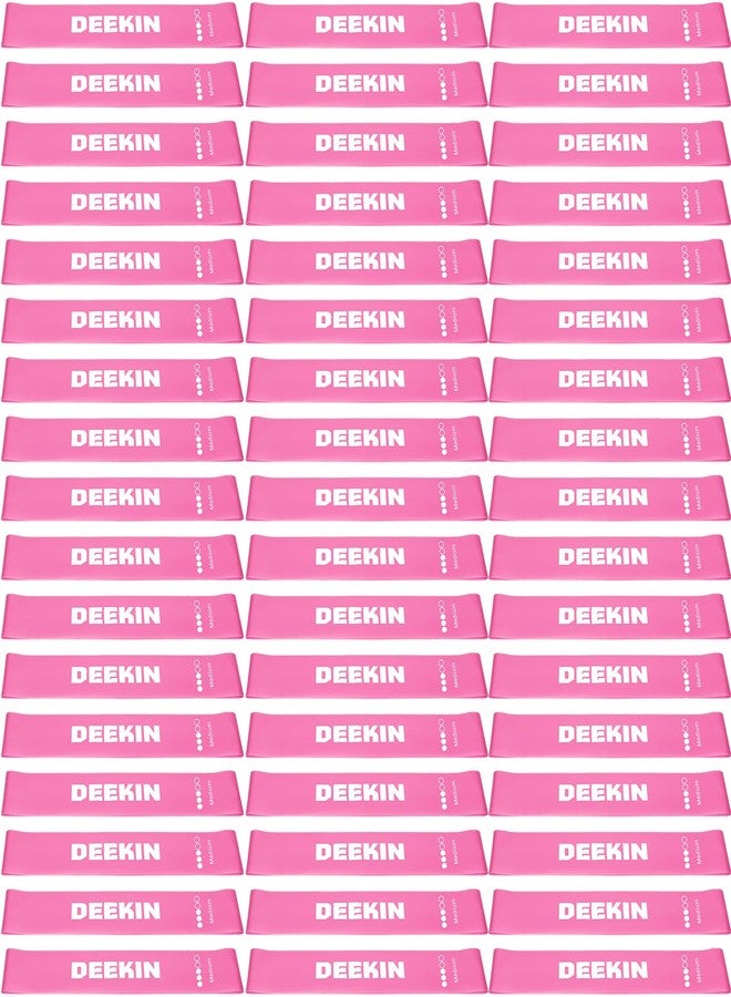 Deekin مجموعة ديكن من 50 قطعة من أربطة المقاومة، حلقات مقاومة رياضية، معدات رياضية، حلقات مرنة للنساء والرجال، للياقة البدنية المنزلية، الصالة الرياضية، اليوغا (25 رطلاً، وردي) - Image 1