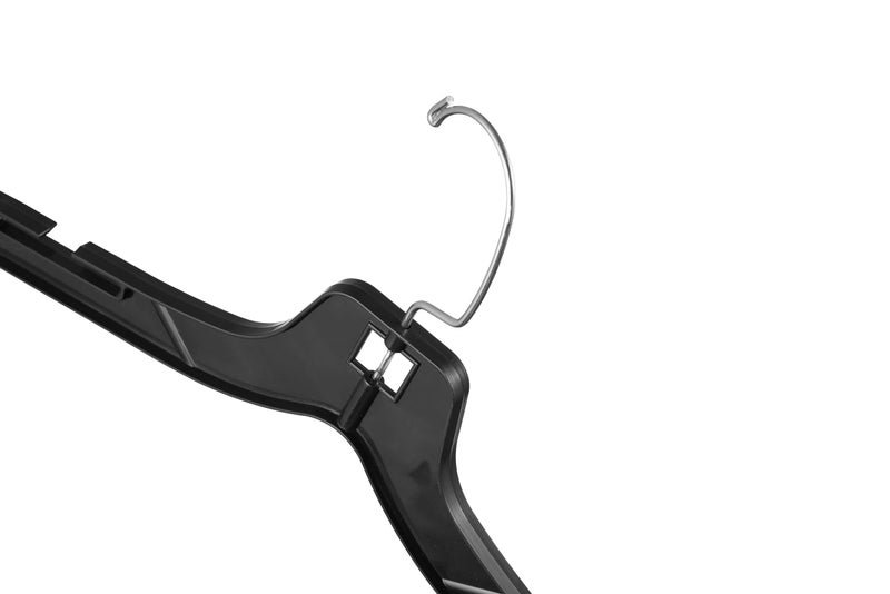 DEILSYâ„¢ Black Plastic Clothes Hangers - Durable Plastic Hanger 50 Pack for Organizing Garments for Shirt Hangers and Dress Coat Hangers Black Clothing Retail Hanger - Image 3