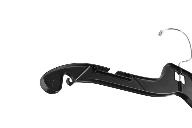 DEILSYâ„¢ Black Plastic Clothes Hangers - Durable Plastic Hanger 50 Pack for Organizing Garments for Shirt Hangers and Dress Coat Hangers Black Clothing Retail Hanger - Image 5