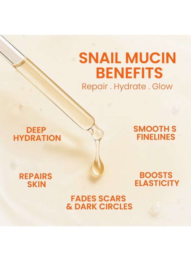 Rivaj UK RIVAJUK Snail Face Serum 30ml – Advanced Repair & Hydrating Serum with Snail Mucin for Glowing Skin, Acne Scar Removal, Fine Lines & Anti-Aging | Korean Inspired Lightweight Serum for All Skin Types - Image 4