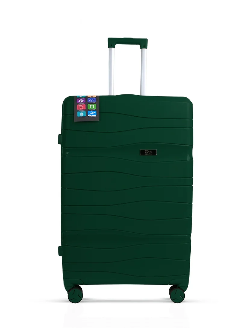 MNUK VIAJERO 24inch Luggage| Propylene Hardside Trolley|Double 360Â° 4 Wheeler| Medium-24 Inch| Army Green