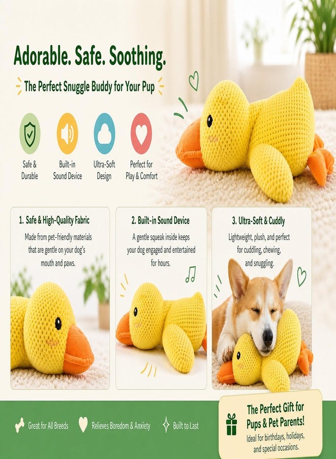 Paw-FECT Piece Plush Calming Duck Dog Toy, with Quacking Sound, Emotional Support Soft Chew Toy, Great for All Breed of Dogs - Image 4