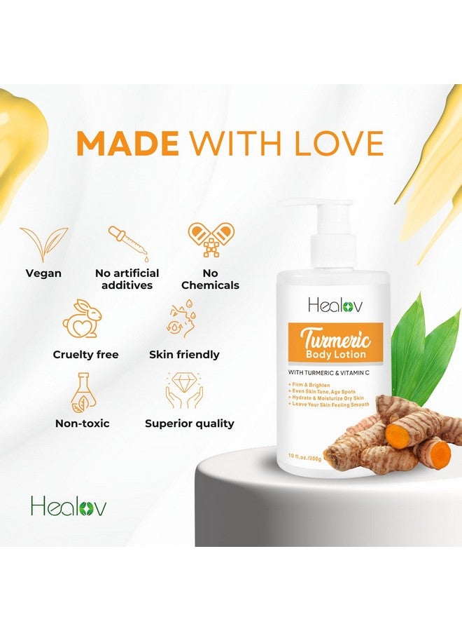 هيربلوڤ لوشن الكركم للبقع الداكنة - كريم الكركم الطبيعي لتفتيح البشرة للوجه والجسم - كريم الكركم للوجه لتنظيف البشرة ومحاربة حب الشباب وتوحيد لونها وإزالة الندبات وأضرار الشمس وفرط التصبغ - Image 4