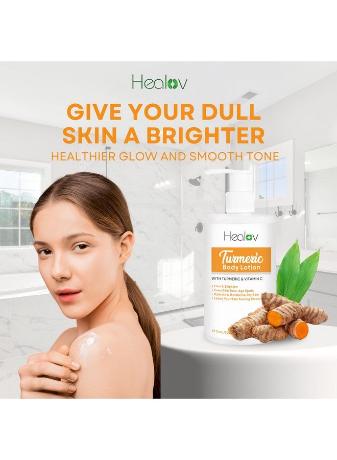 هيربلوڤ لوشن الكركم للبقع الداكنة - كريم الكركم الطبيعي لتفتيح البشرة للوجه والجسم - كريم الكركم للوجه لتنظيف البشرة ومحاربة حب الشباب وتوحيد لونها وإزالة الندبات وأضرار الشمس وفرط التصبغ - Image 2