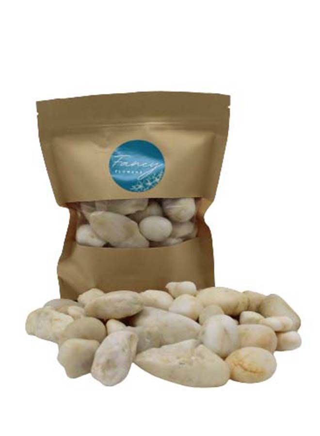 FANCY FLOWERS Decorative Natural Cream White Decoration Stones For Flowerpot Garden Decoration Landscaping Wedding Home Vase Aquarium (1) - Image 3