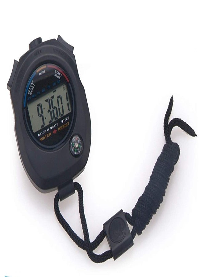 Ascension � Digital Sports Waterproof Chronograph Day Timer Stopwatch with Compass, (Black) - Image 2